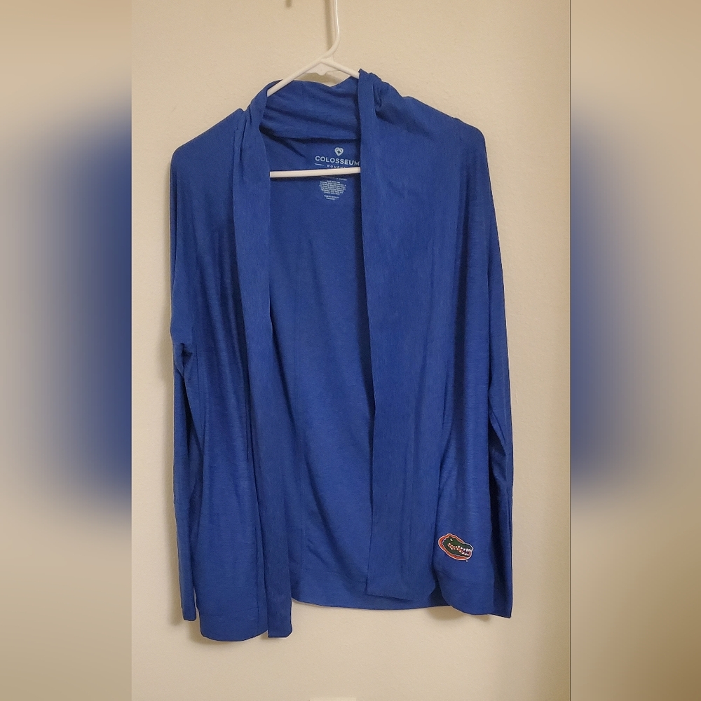 Florida Garors Women's Blue Open Front Cardigan College Football Size Large